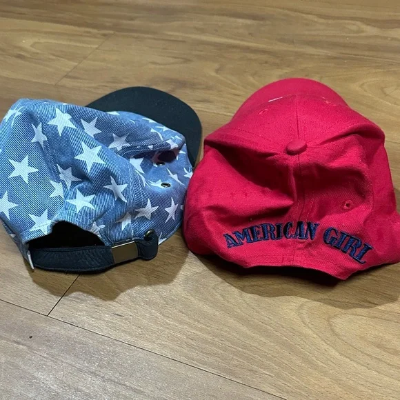 Vans Red Baseball Cap with American Flag Heart Patch - Picture 3 of 3